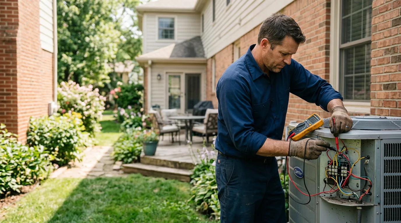 HVAC technician working near Zelienople, PA